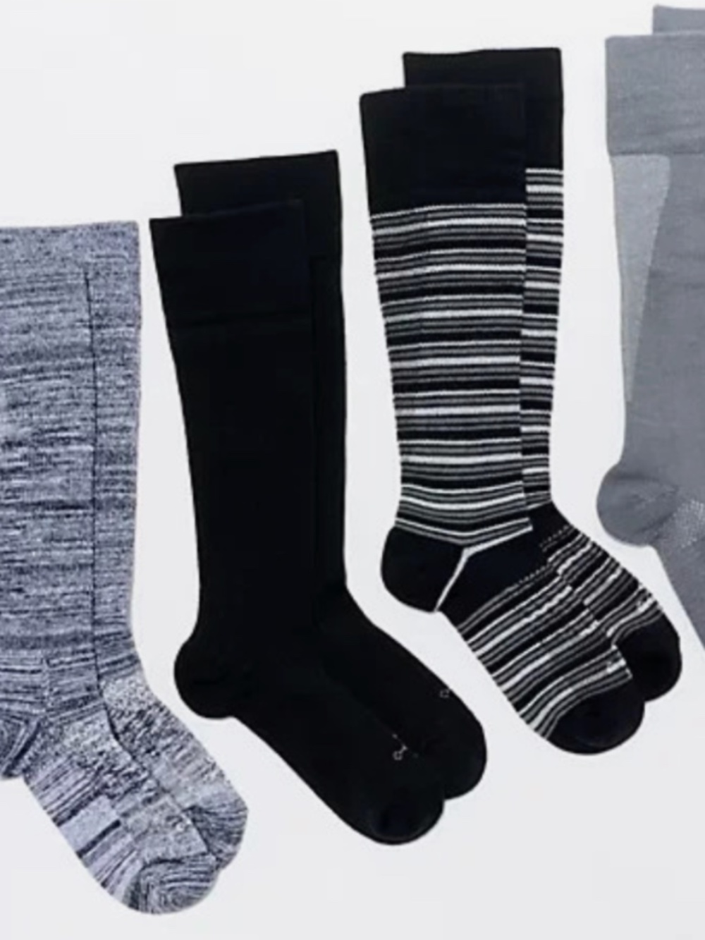 Tommie copper 4PK  UltraTemp &UltraGuard Compression Socks WOTC Basic Stripes L.